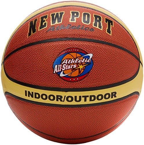 Unisex Adult New Port Basketball, Laminated Pvc Leather - Brown/Beige/Black, 7