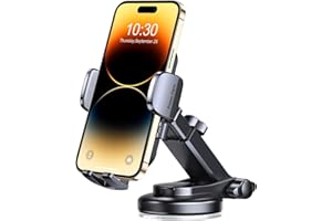 Mohard Supporto Cellulare Auto, Rotazione a 360° Porta Telefono Auto Cruscotto/Parabrezza Forte Cuscinetto di Gel Appiccicoso, con Pulsante di Sgancio Rapido & Super Stabile per 4-7" Smartphones