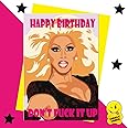 Funny Birthday Card RuPaul Ru Paul Drag Race Queen Swear Joke Banter IN14
