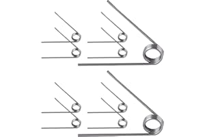 Qrity 10 Piezas Muelles de Torsión, Resortes de Torsión Mecánicos de Acero Inoxidable 304, Diámetro del Alambre 0,7mm, OD 4mm, 3 Vueltas, Ángulo 60°