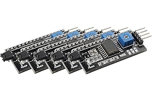 HALJIA 5 PCS LCD1602 Adapter Board Modul IIC I2 C TWI SPI serielle Schnittstelle DC 5 V Kompatibel mit Arduino 1602 2004 LCD-Display