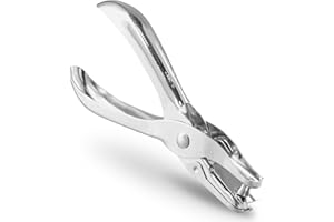 Anseom Perforadora De Un Solo Orificio 6mm, Perforadora Papel 1 Agujero Agujero Perforador Manual Perforadora de Tarjetas de Metal, Alicates Perforadores de Mano Un Agujero para Escuela Oficina