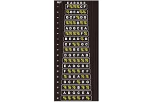 WHYCHSTORE Adesivi per tastiera della chitarra, adesivi per imparare a suonare la chitarra, facili da installare e rimuovere, per imparare e fare pratica con note, accordi o bilance