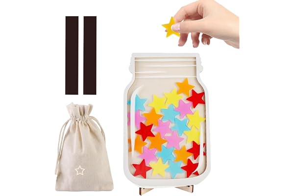 Jar De Récompense - Jar De Récompense Star 30pcs | Pot De Récompense Magnétique | Récompense Des Pots Pour Les | Pots Et Jetons De Récompense | Jar De Récompense De Comportement | Stars Reward Jar
