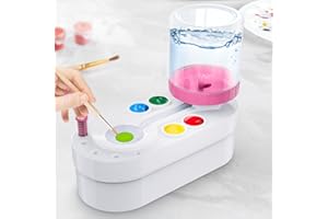 KIMIMARA Rondella per Pennelli — Risciacquo del ciclo Spazzolonedell'acqua acrilica per pittura artistica, acrilico, acquerello, pastello, strumenti di pennellatura per pittura a base d'acqua (PINK)