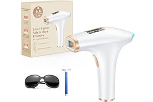 Hikyskin IPL Laser Hair Removal - Faster & 3 in 1 & Painless, at-Home Laser Hair Remover for Women and Men, 9 Levels, 2 Modes for Body and Face Use