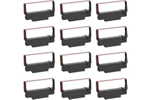 BIGGER 12-Pack ERC30 B/R Compatible Cash Register Ink Ribbon for Epson ERC-30 ERC 30 34 38 Used in Epson TMU-220B/TM-300B, Samsung SPR-270/SRP-275, Bixolon SRP-275, SNBC BTP-M280A (Black and Red)