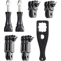 HSU Bras d'extension incurvé pour GoPro, support de caméra en alliage d'aluminium avec trou de vis 1/4 pour la plupart des caméras d'action (7,6 cm HSU Bras d'extension incurvé pour GoPro, support de caméra en alliage d'aluminium avec trou de vis 1/4 pour la plupart des caméras d'action (7,6 cm