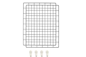 KAIAIWLUO Panneau de Grille Murale,2 PCS Panneau Affichage Photo de Fil de Grille Affichage de Photo avec Clips Etagère Affichage de Photo Panneau Affichage Organisateur Mural Image pour Cuisine Bureau de Hoom