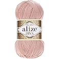 100% Microfiber Acrylic Alize Diva Silk Effect Knitting Sport Crochet Yarn Lot of 4 Ball skeins 400gr 1532yds Color (145 Powder)