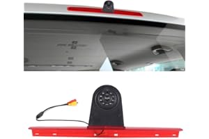 BERLINGAN Auto Bremsleuchte Rückfahrkamera für VW T5 Bus Transporter Multivan Caravelle (Neuer Gegenstand: Winkel und Abstand einstellbar)