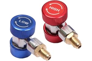 Youngine Ensemble d'adaptateurs de connecteur de coupleur Rapide de climatisation R134A, kit de Conversion de climatiseur Bas Bas AC