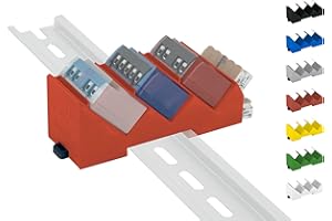 SHELLY HUTSCHIENENHALTER PW3D Supporto per guida a rotella "Triple" per Shelly-Mini DIN Rail Bracket (35 mm) (rosso)