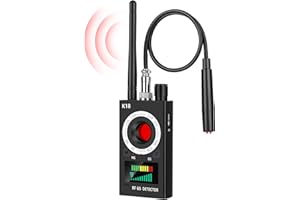 woeaozy K18 Détecteur RF de Punaises – Détecteur de Signal pour Caméras Cachées, GSM Tracker, Appareils d'Écoute et Dispositifs GPS Magnétiques, Scanner de Punaises Portable pour la Maison, le Bureau