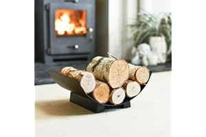 BLACK COUNTRY METAL WORKS "Media Luna" Contemporary Log Holder