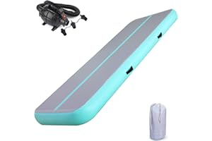 HEYLIFE Air Mat Tumble Track 6.6ft/10ft/13ft Length 4/8 Inches Thick Gymnastics Inflatable Tumbling Track Mat with Air Pump