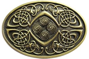 JEAN'S FRIEND US Stock vintage brąz platerowany celtycka legenda feniks owalny pasek klamra, Antique Silver