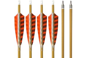 SHARROW Archery Carbon Arrows 30 inch Target Hunting Arrows Bolts Spine 500 Fletching 4" Turkey Feathers Arrow Point for Compound Recurve Bow