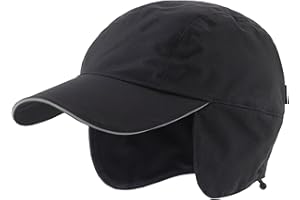 Decentron Men's Water-Resistant Winter Hat Reflective Fleece Lined Earflap Cap Warm Baseball Sports Hat