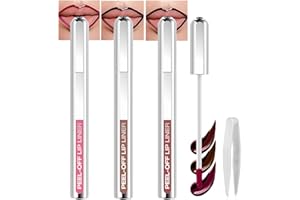 UNIVERSESTAR 3PCS Peel Off Lip Liner Stain, 3 Farben Lipliner Wasserdichter Peel Off Matte Finish Lippenfleck,Langanhaltender Abziehbarer Lippenfleck, Highly Pigmented Lip Tint Stain für Frauen Pralle Lippen