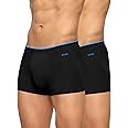 XYXX Men's Uno Micromodal Regular Fit Solid Antimicrobial Trunks with No Marks Waistband (Pack of 2)