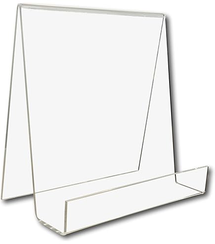 EPOSGEAR Small Wide Plastic Acrylic Perspex Book Plate Retail Display Stand Holder - Perfect For Schools, Nurseries, Libraries Etc (Raspberry Sherbet