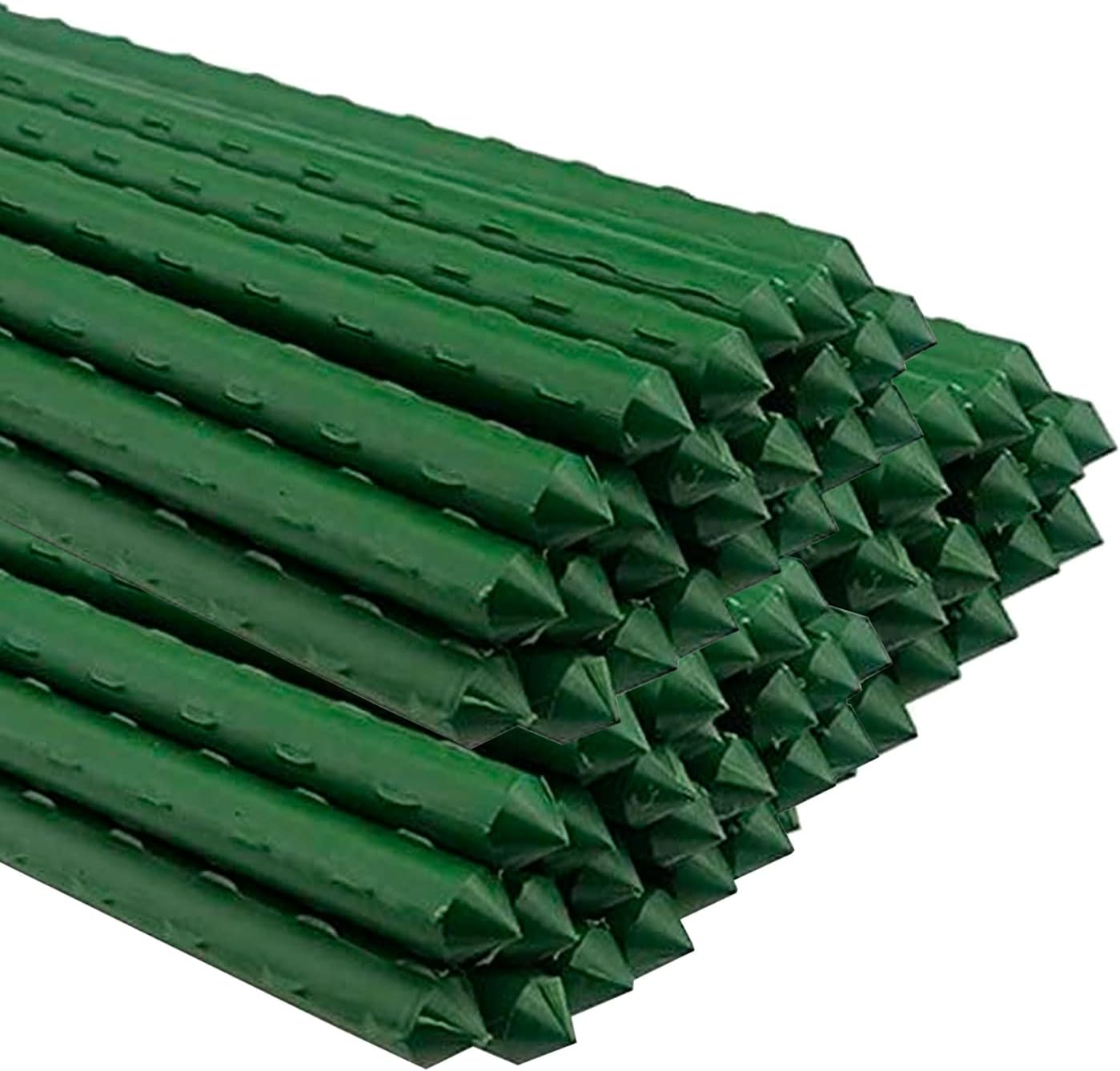 AC – Pack de 48 Tutores de Acero Plastificado para Plantas – Ideal para el Cuidado de Las Plantas – Varilla para el Cuidado de Las Plantas y Arboles (48 uds Ø 1,6 x 180 cm)