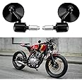 DREAMIZER Round Motorcycle Rear View Mirror, 7/8" Handle Bar End Mirrors for Street Bike Dirt Bike Scooter Chopper Cruiser