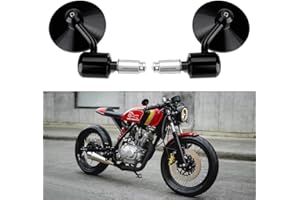 DREAMIZER Okrągłe lusterko wsteczne do motocykla, 7/8", kierownica, do roweru ulicznego, motocykla, skutera, chopper, cruiser