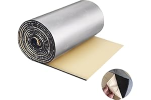 UMAIL 10mm Heat Shield Thermal Car Sound Insulation Mat Proofing Deadener Pad Floor Roof Insulation Waterproof Noise Control (10m x 1m)