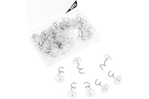 Sliverdew 50Pcs Clear Plastic Head Upholstery Tacks Twist Pins for Slipcovers, Bed Skirts, Drapery, Craft, Upholstery