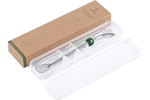 CUOPRU Juego de bombillas Yerba Mate: incluye pajitas de acero inoxidable mate con funda para pajita, filtro de cabeza extraíble, cuentas coloridas, cepillo de limpieza (verde)