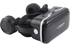 Denash VR Headset Virtual Reality Headset 3D VR Glasses,For VR SHINECON Virtual Reality 3D VR Goggles w/Earphone for 3.5"-6.0" Android iOS Phones