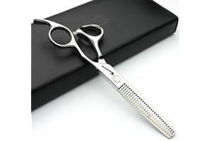 AXEMOORE Tijeras de adelgazamiento de cabello ultrafinas de 6 pulgadas, diseño de personalidad, estética, peluquería profesional, tijeras de adelgazamiento dedicadas (Corte delgado de 6 pulgadas-D)