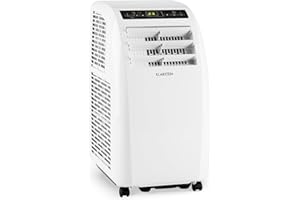 Klarstein Mobile Klimaanlage mit Abluftschlauch, 4-in-1 Klimagerät mit Ventilator, Luftentfeuchter & Nachtmodus, Kleine & Portable Klimaanlage für Wohnung & Büro, Niedriger Verbrauch, 10000 BTU