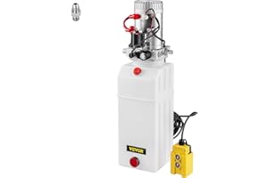 Mophorn Hydraulic Pump 12v Hydraulic Motor Hydraulic Power Unit, Dump Trailer Hydraulic Pump Single Acting Hydraulic Power Pack Electric With 8 Liter Hydraulic Reservoir For Car Lift,8L-Single