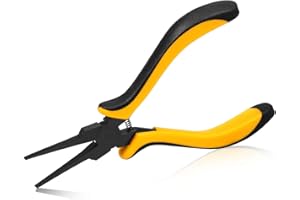 SPEEDWOX Cienkie płaskie szczypce, małe, z gładką szczęką, do produkcji biżuterii, rękodzieła, naprawy płyt PCB, 14 cm