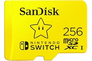 SANDISK Officially licensed microSD card for Nintendo Switch, Super Mario Superstar 256GB (Read Speed up to 100MB/s, UHS-I, V30,C10, U3D)