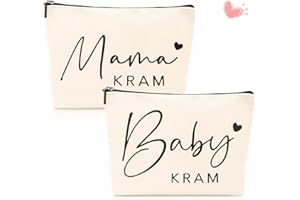 TAUFE 2pcs Geschen Für Werdende Mutter,Baby Geschenk Mädchen,Geschenk zur Geburt Baby Kram,Mama Kram,Geschen Für Werdende Mama,Geschen für Schwangere,Mutter Beutel mit Reißverschluss (A)