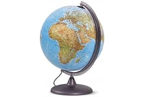 INTERKART Globo Luminoso per Studenti, Diametro 30cm, cartografia a Doppia Effetto, Fisica e Politica - in Italiano