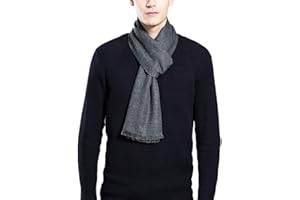 Leisofter Men's Cashmere Sciarpa Classic Houndstooth Plaid Tempo libero Business Neckerchief