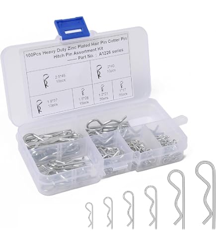 10 Goupilles à Un Trou En Acier Zingué 10mm X 78mm - Marque Uxcell - Neuf