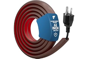 shinfly 1,6 m golvkanal, trampbar självhäftande kabelkanal, PVC-kabelkanal, kabelkanal för elkablar, lämplig för att dölja kablar i hemmet – brun, 12 mm (B) x 10 mm (H)