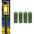 Soluminate Rechargeable 2/3AAA Solar Light Batteries for Garden Solar Lights Latest 1.2V NiMH Technology (2-3AAA, 2/3HR03, Two-Thirds-AAA 29.5mm x 10mm) [4-Pack]