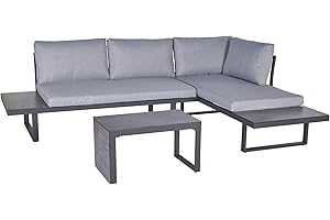 LC Garden »Sungardo« Gartenlounge Set 3tlg. anthrazit Aluminium/HPL Loungeset Balkonset Lounge • Gartenmöbel Set • Loungemöbel • Garten & Terrasse