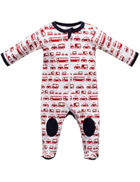 Baby Strampler Schlafanzug mit Füßen Größe 0-24 Monate Autos