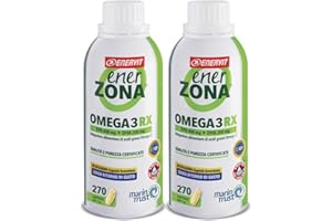 Enervit, Enerzona Omega 3 RX 270 x2 Capsule da 1g Senza Ritorno di Gusto, Integratore Omega 3 IFOS, Acidi Grassi per Cuore, Vista e Cervello, Olio di Pesce Omega3 1000mg, Fish Oil Senza Glutine