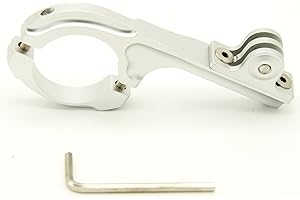 PROtastic Offset Adaptateur de Guidon de vélo en Aluminium pour GoPro Hero4/3+/3/2/1 Argenté
