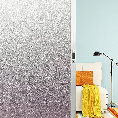 ANNIMOS Frosted Window Film Privacy Static Cling Non-adhesive Anti UV for Home Bathroom Office Meeting Room (45 x 200cm)