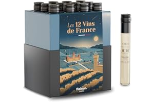 FLAKON. FLAKON - Coffret 12 Vins de France | Embarquez pour un tour exclusif des grands vins de France | Atelier d'œnologie de grands crus à partager